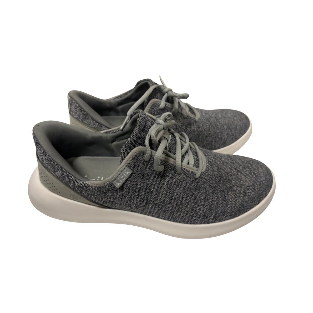 Kizik Athens Hands Free Sneakers Gray Knit Wide Mens 10 Womens 11.5